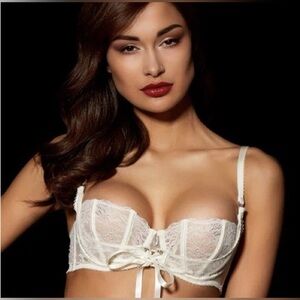 NWT Rebecca Ivory Bra Honey Birdette Lingerie Bridal Lingerie Trousseau